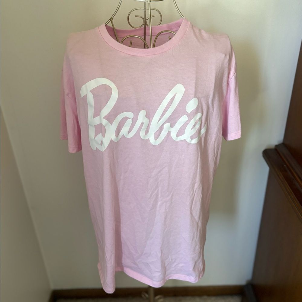 Barbie Logo Short Sleeve Graphic Tee Size XL Pink